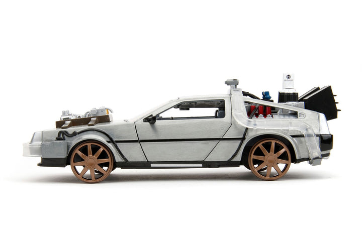 Jada Delorean Time Machine Grijs Back to the Future Part III Train Rails