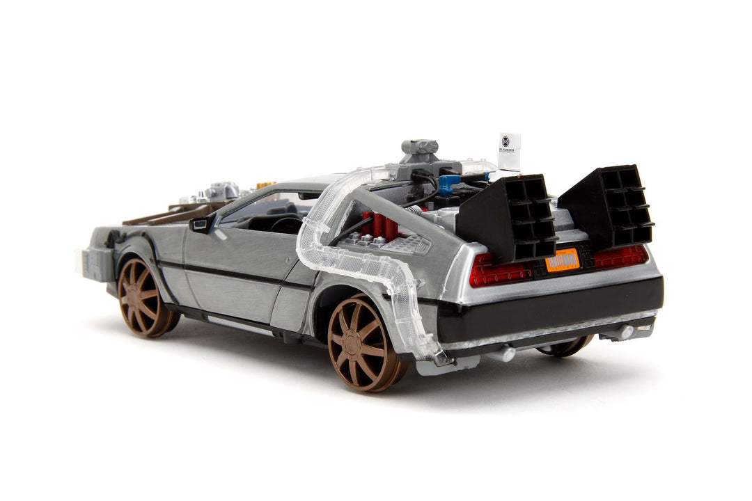 Jada Delorean Time Machine Grijs Back to the Future Part III Train Rails