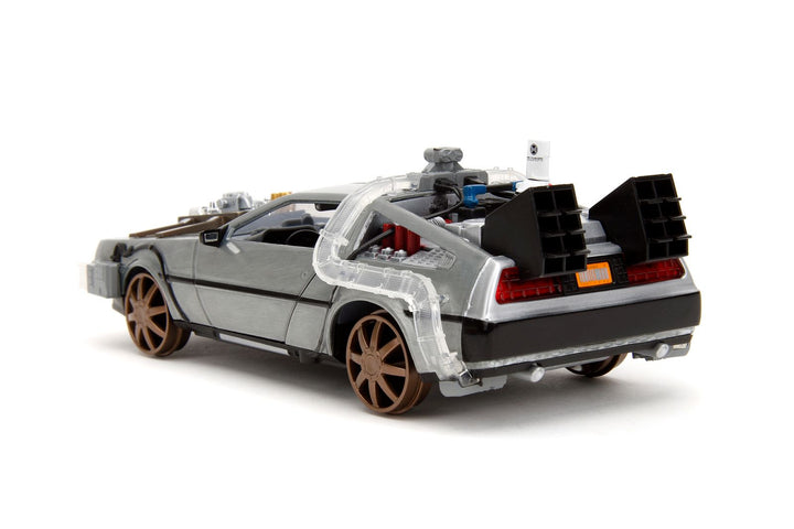 Jada Delorean Time Machine Grijs Back to the Future Part III Train Rails