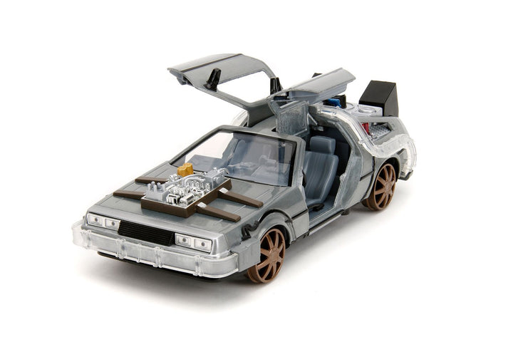 Jada Delorean Time Machine Grijs Back to the Future Part III Train Rails