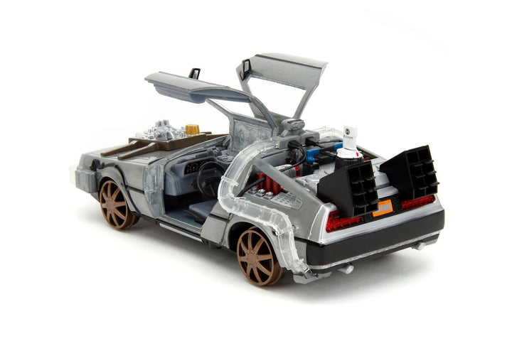 Jada Delorean Time Machine Grijs Back to the Future Part III Train Rails