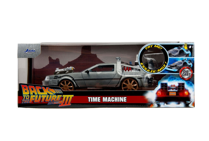 Jada Delorean Time Machine Grijs Back to the Future Part III Train Rails