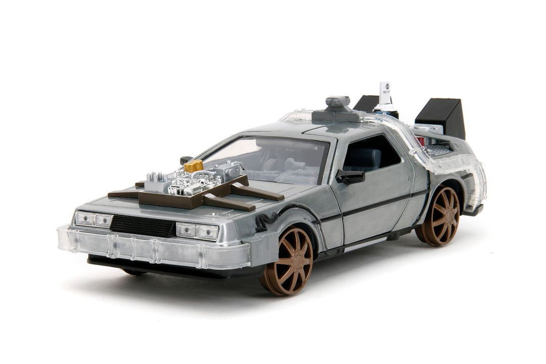Jada Delorean Time Machine Grijs Back to the Future Part III Train Rails