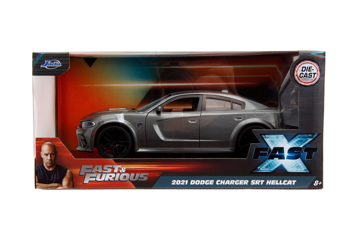 Jada 2021 Dodge Charger SRT Hellcat Gray Fast &amp; Furious