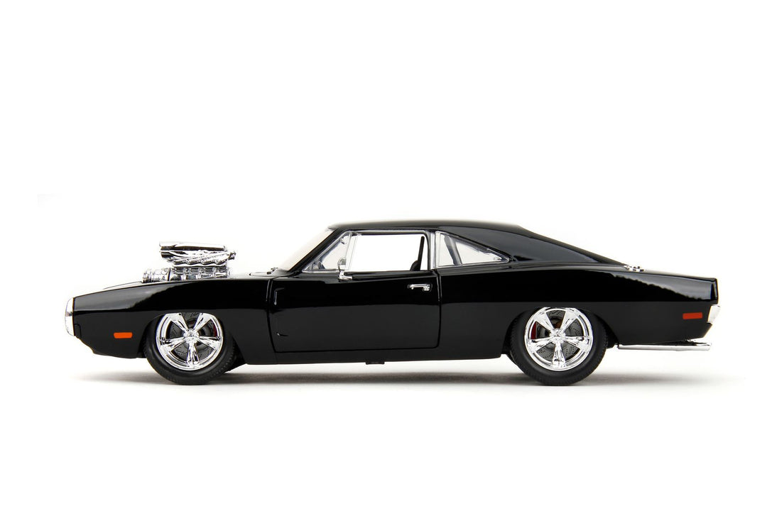 Jada Dom &amp; Dodge Charger avec figurine Noir Fast &amp; Furious