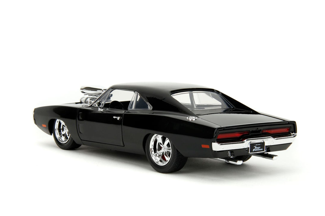 Jada Dom &amp; Dodge Charger avec figurine Noir Fast &amp; Furious