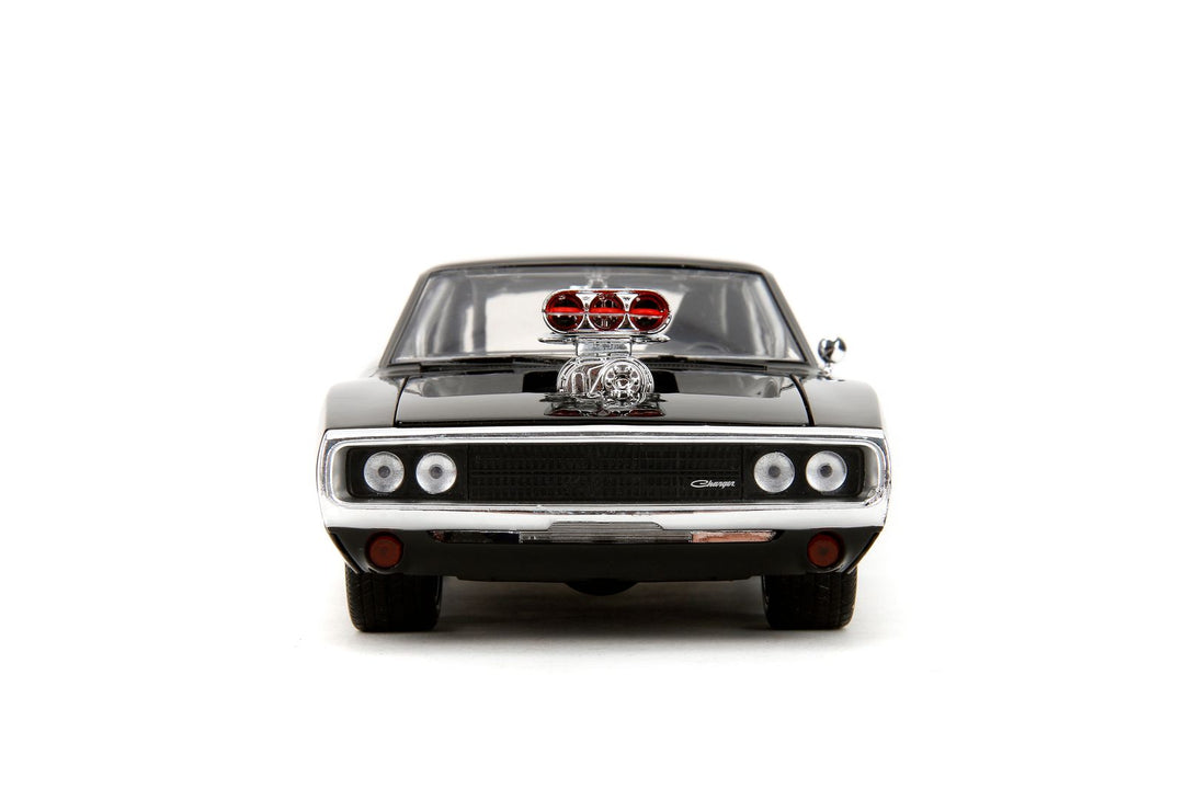 Jada Dom &amp; Dodge Charger avec figurine Noir Fast &amp; Furious