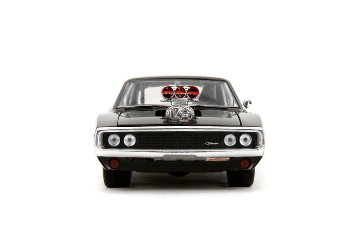 Jada Dom &amp; Dodge Charger avec figurine Noir Fast &amp; Furious