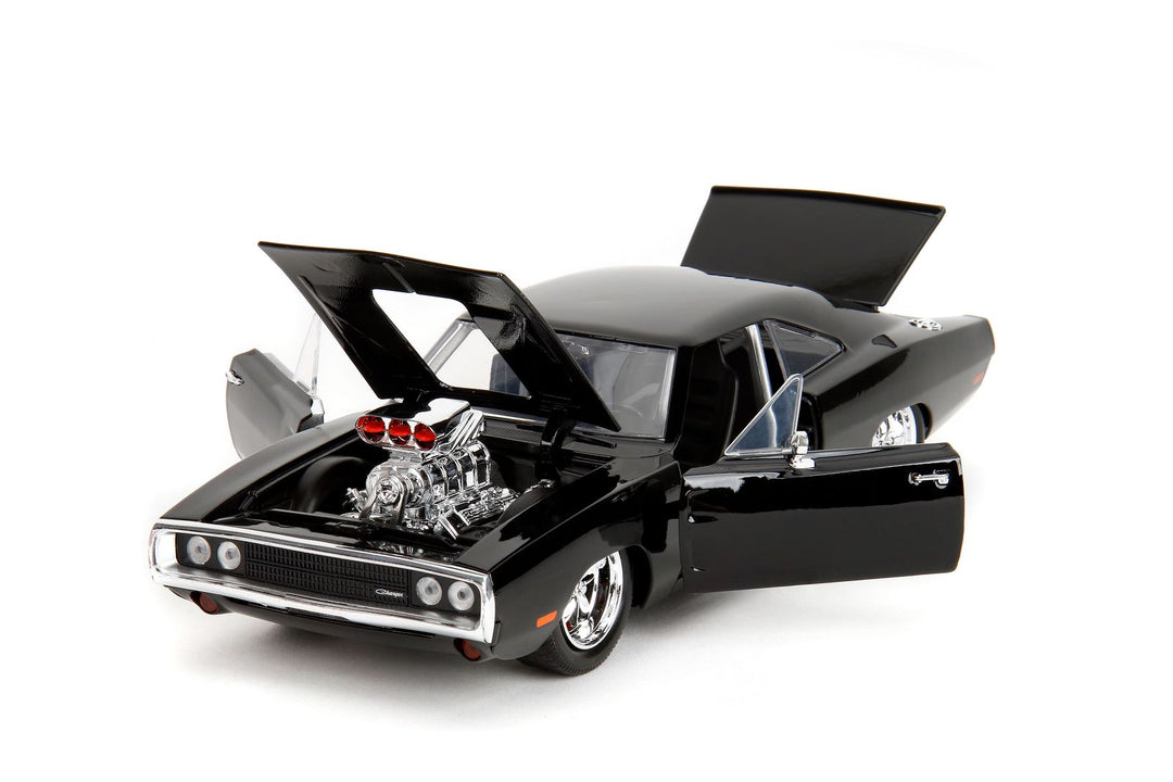 Jada Dom &amp; Dodge Charger avec figurine Noir Fast &amp; Furious