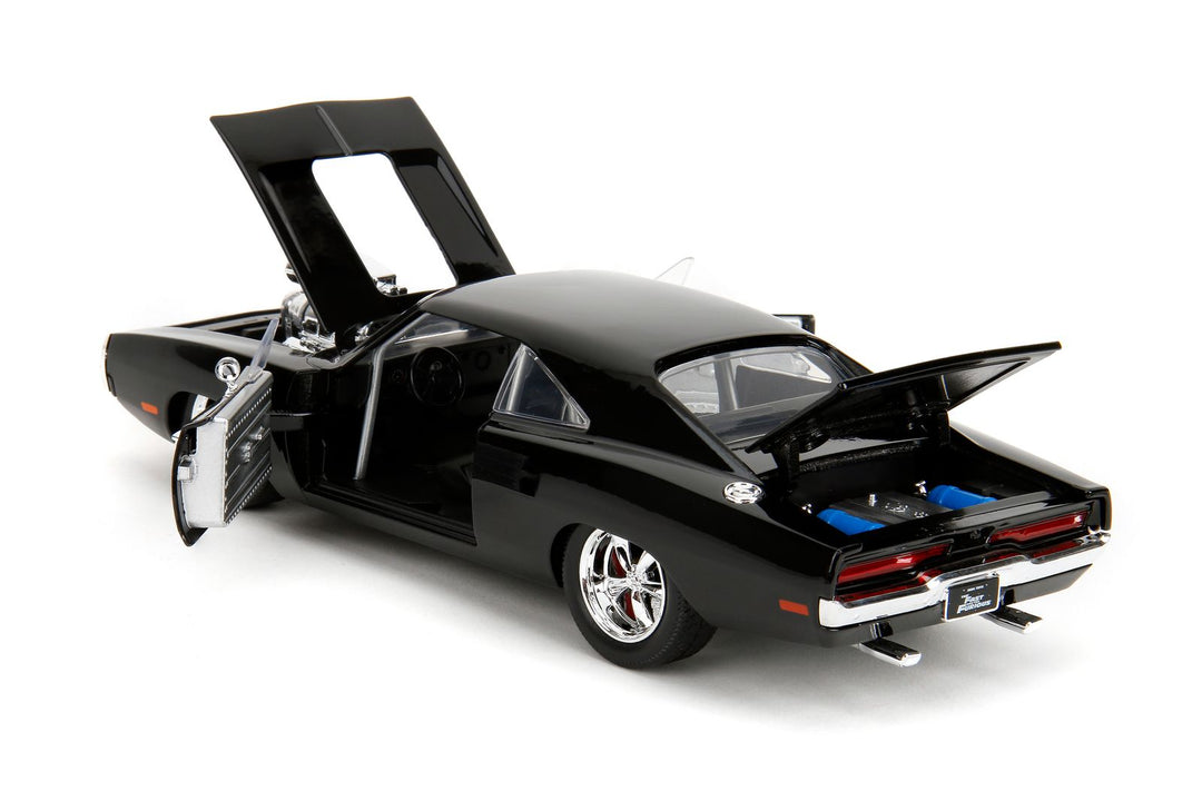 Jada Dom &amp; Dodge Charger avec figurine Noir Fast &amp; Furious
