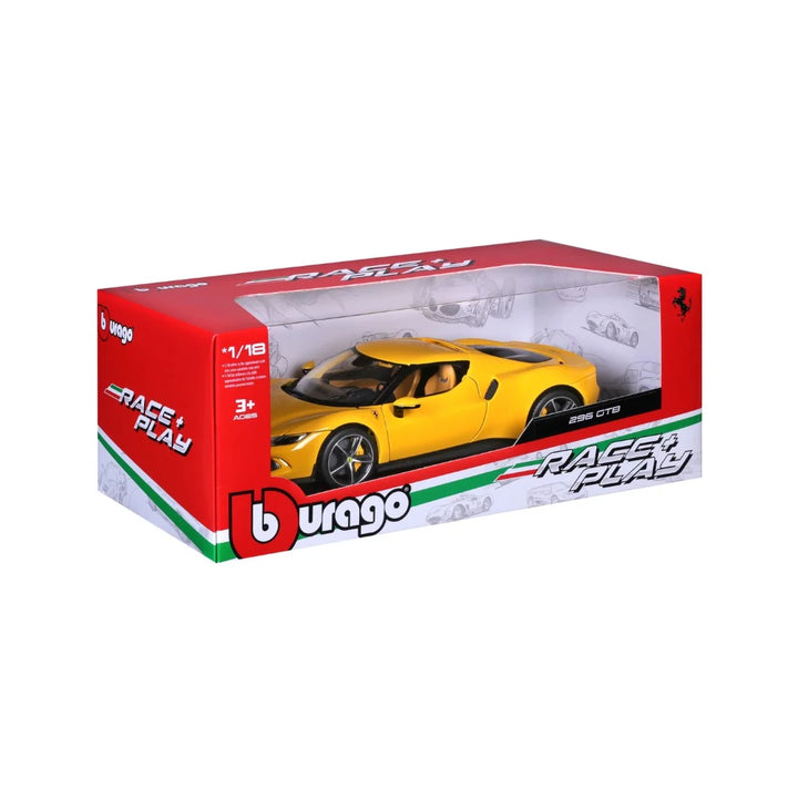 Burago Ferrari 296 GTB 2021 1:18 Yellow