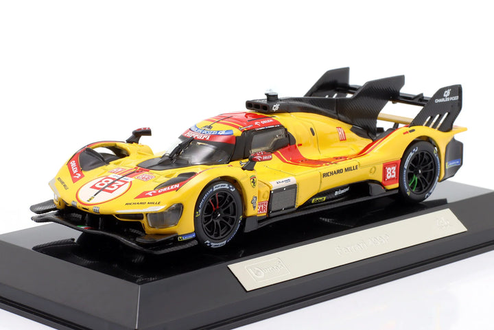 Burago Ferrari 499P n°83 Vainqueur 24H du Mans 2025 Jaune 1:43