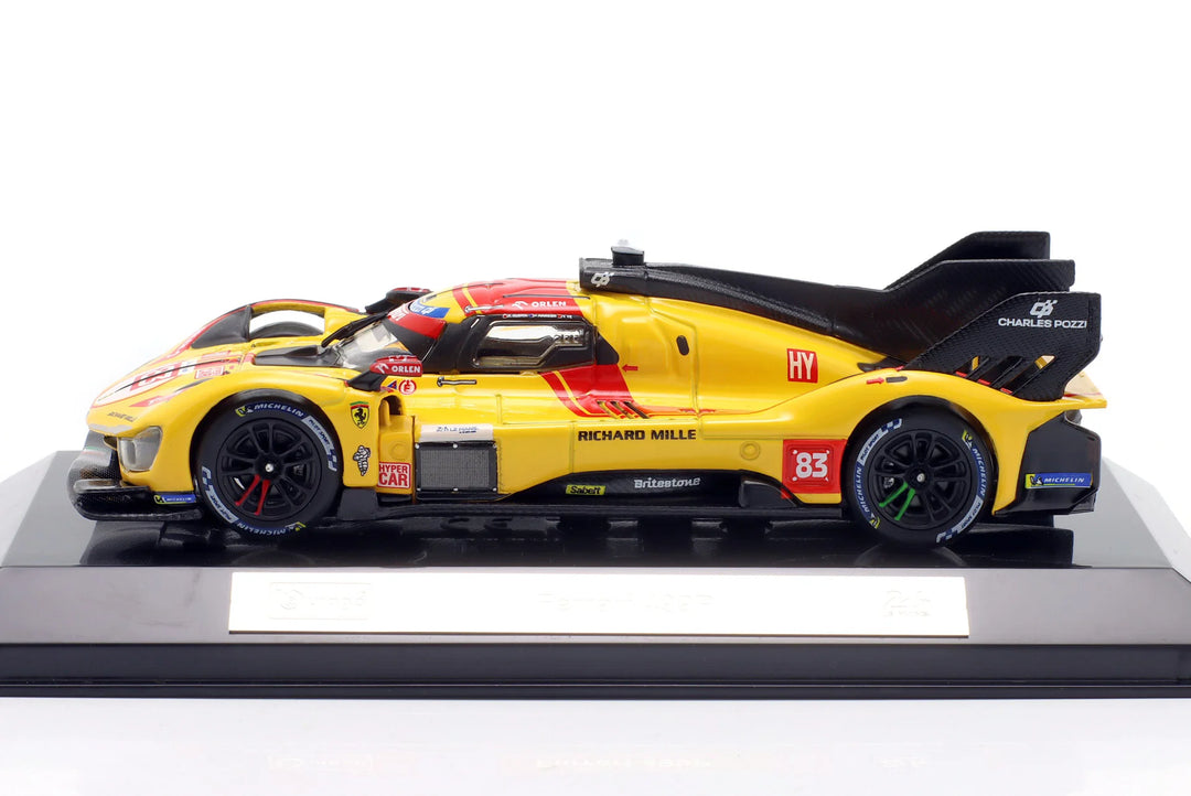 Burago Ferrari 499P n°83 Vainqueur 24H du Mans 2025 Jaune 1:43