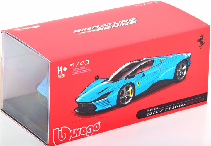 Burago Ferrari Daytona SP3 2021 Bleu clair 1:43