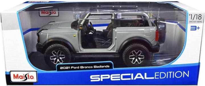Maisto 2021 Ford Bronco Badlands Gray Special Edition