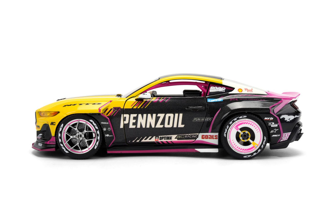 Jada Ford Mustang RTR Ben Hobson Geel / Zwart / Rood RTR Vehicles