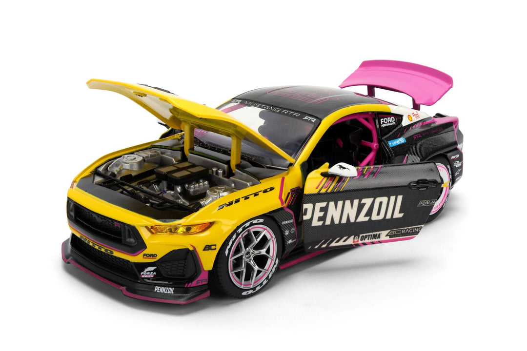 Jada Ford Mustang RTR Ben Hobson Geel / Zwart / Rood RTR Vehicles