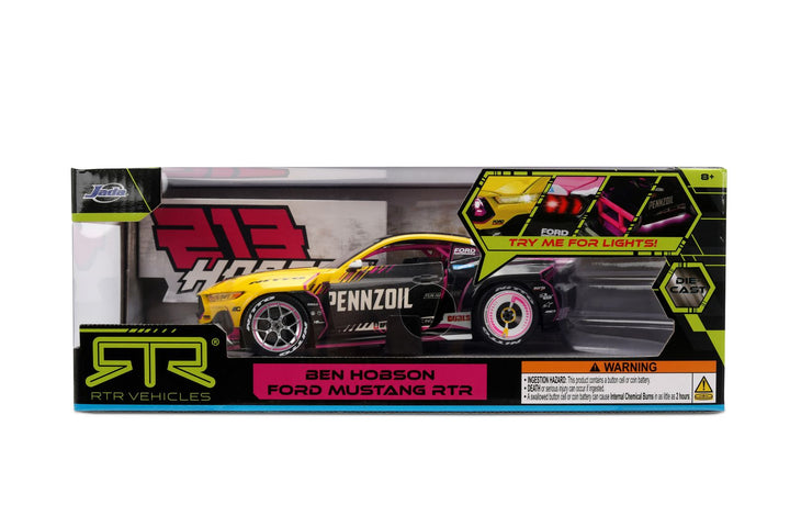 Jada Ford Mustang RTR Ben Hobson Geel / Zwart / Rood RTR Vehicles