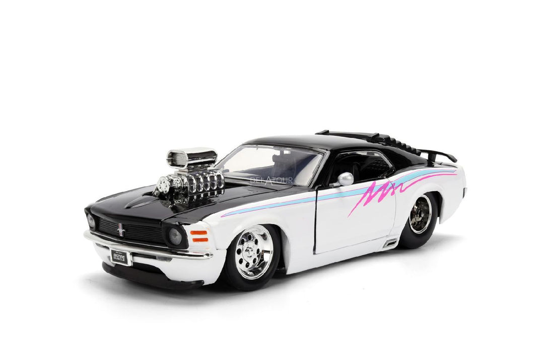 Jada Ford Mustang Boss 429 1970 Noir/Blanc BigTime Muscle
