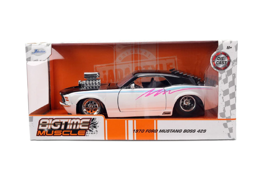 Jada Ford Mustang Boss 429 1970 Noir/Blanc BigTime Muscle