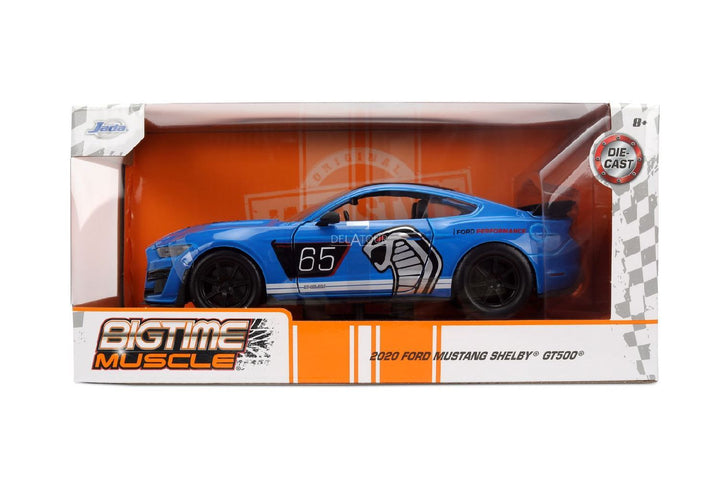Jada Ford Mustang Shelby GT500 n° 65 2020 bleue BigTime Muscle