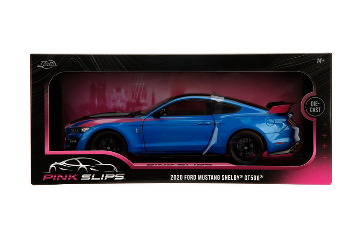 Jada Ford Shelby GT500 2020 Blue and Black Pink Slips