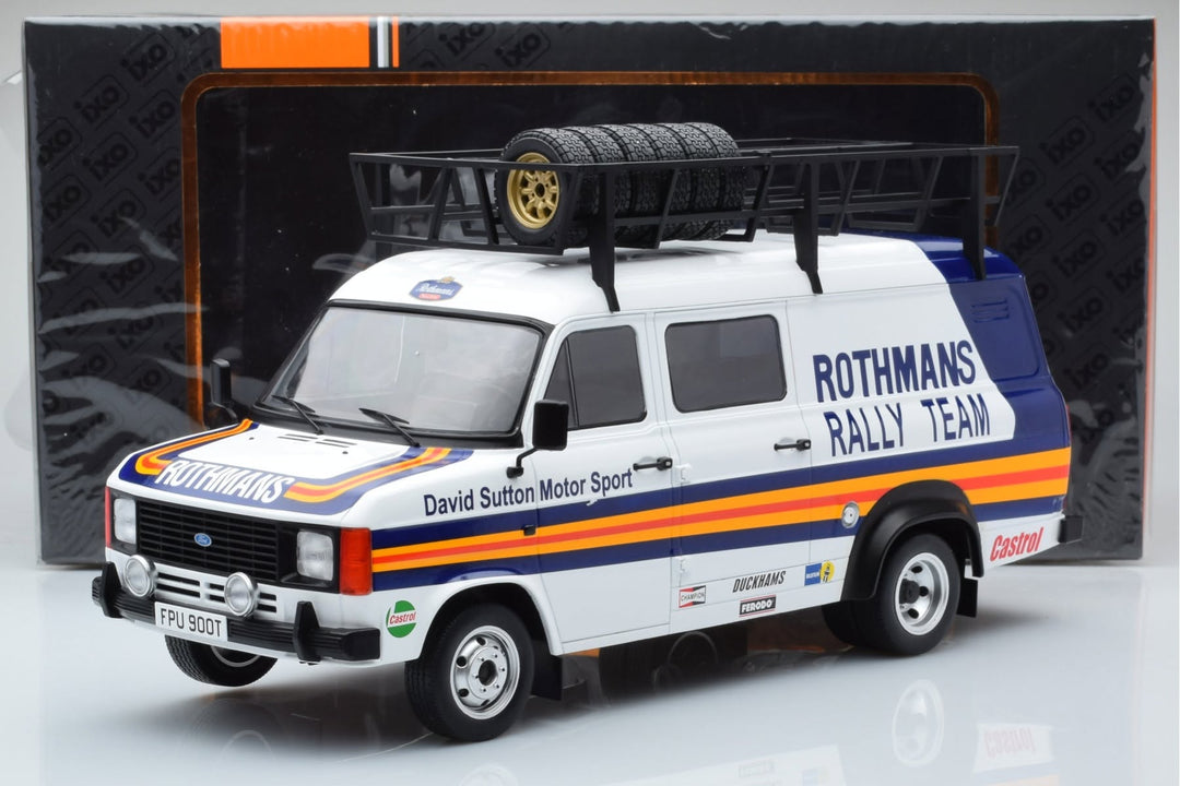 Ixo Ford Transit MKII Team Rothmans Rally Assistance 1:18