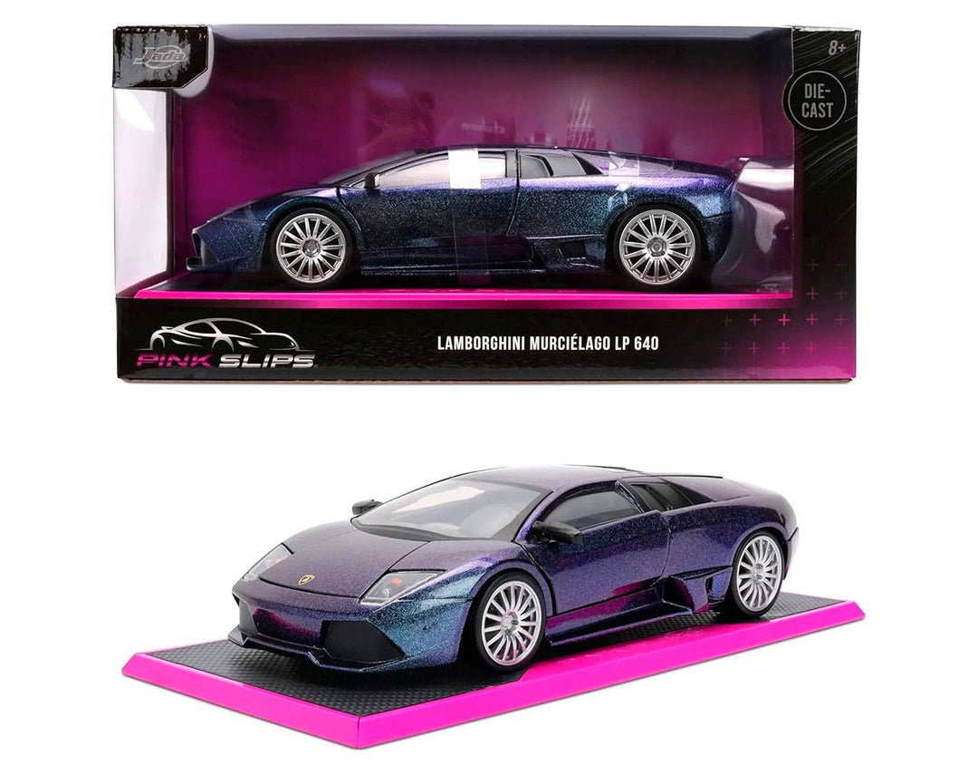 Jada Lamborghini Murcielago LP640 Metallic Blue Pink Slips