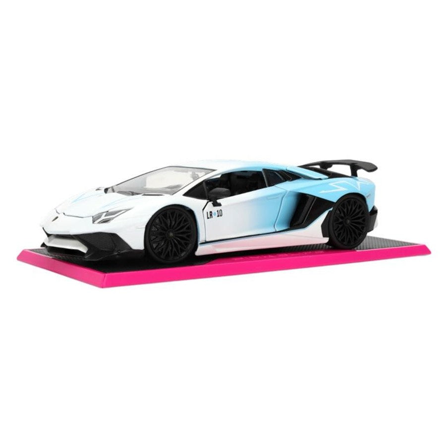 Jada Lamborghini Aventador SV Blauw /Wit Pink Slips