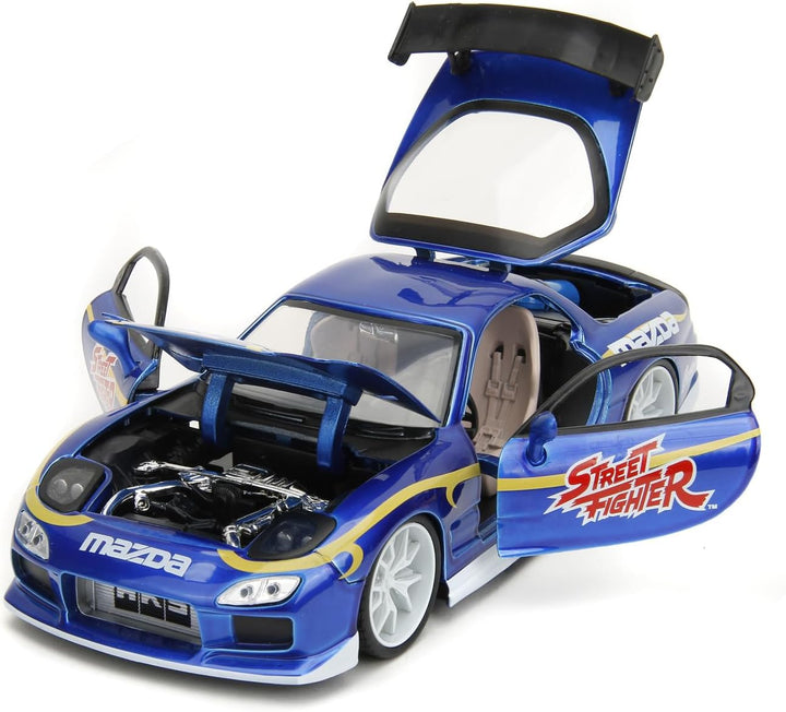 Jada Mazda RX-7 Chun-Li Bleu Streetfighter
