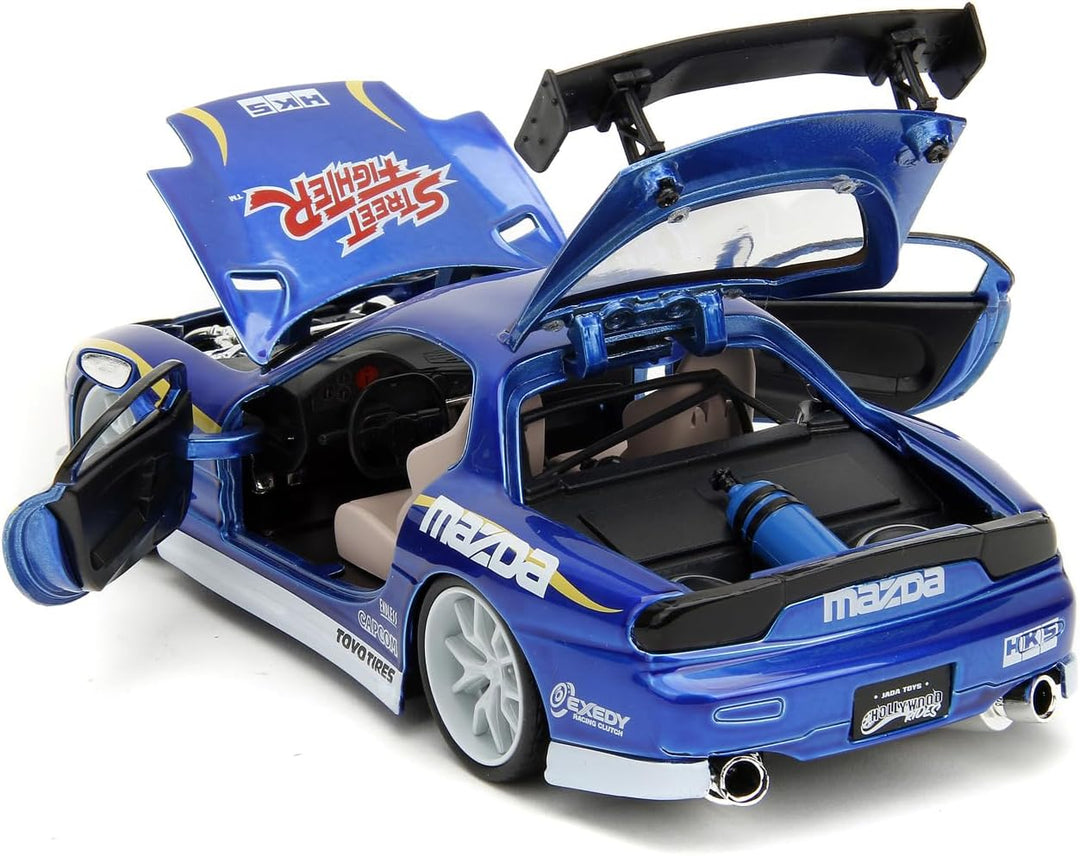 Jada Mazda RX-7 Chun-Li Bleu Streetfighter