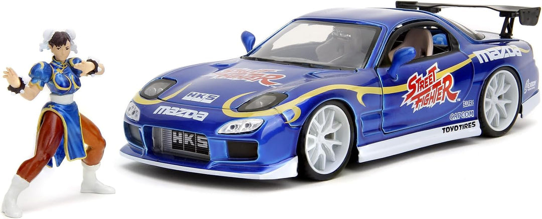 Jada Mazda RX-7 Chun-Li Bleu Streetfighter