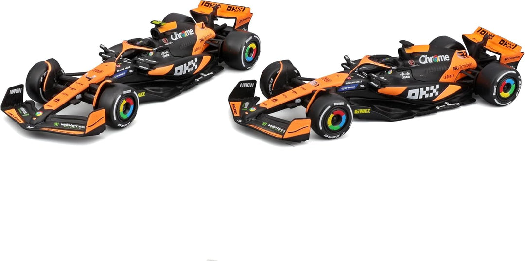 Burago McLaren MCL38 Set Lando Norris &amp; Oscar Piastri Miami GP 2024 1:43