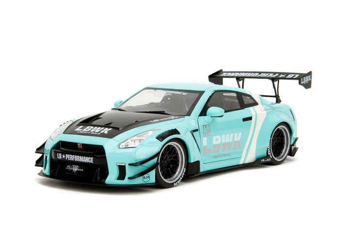 Jada Nissan GT-R (R35) Liberty Walk Body Kit 2.0 SeaFoam Pink Slips