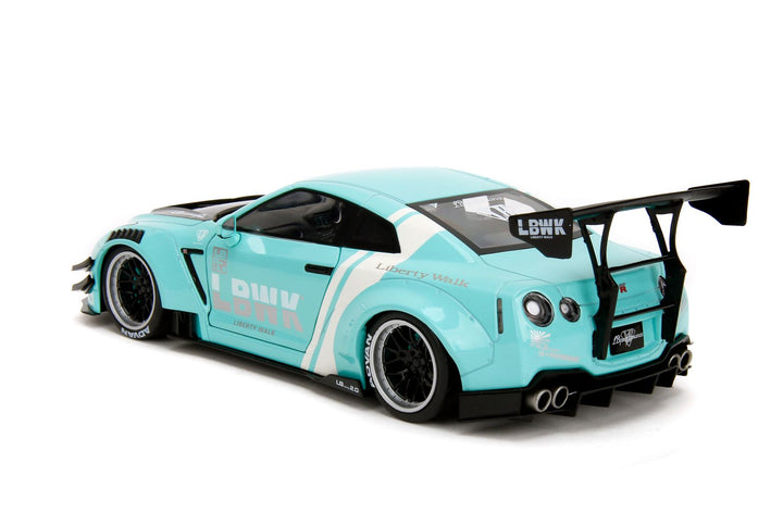 Jada Nissan GT-R (R35) Liberty Walk Body Kit 2.0 SeaFoam Pink Slips