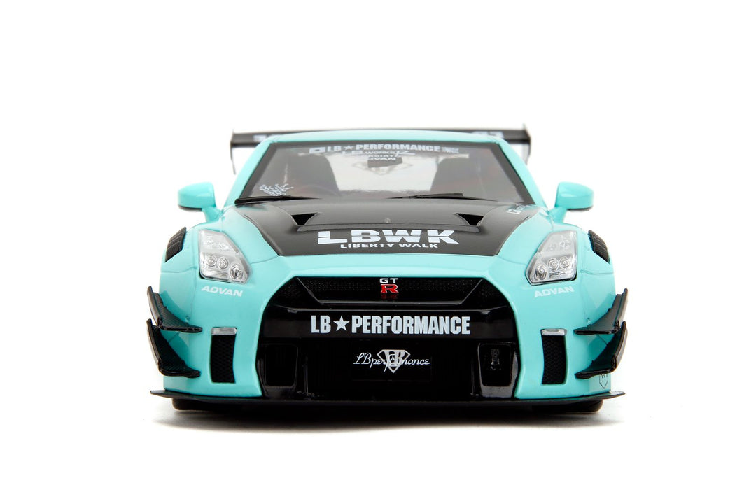 Jada Nissan GT-R (R35) Liberty Walk Body Kit 2.0 SeaFoam Pink Slips