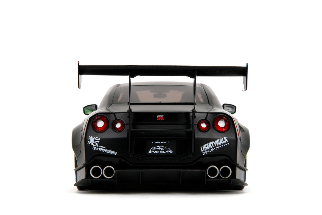 Jada Nissan GT-R R35 Liberty Walk Body Kit Metallic Green / Matte Black Pink Slips