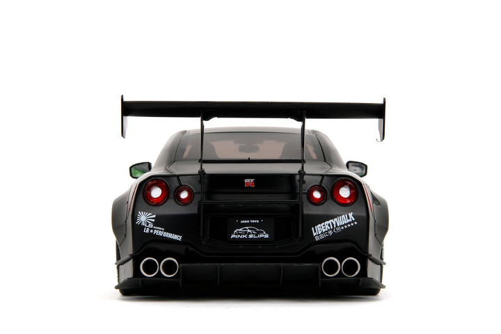 Jada Nissan GT-R R35 Liberty Walk Body Kit Metallic Green / Matte Black Pink Slips