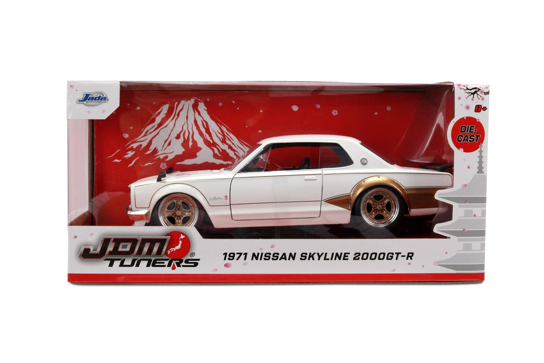 Jada Nissan Skyline 2000 GT-R 1971 White JDM Tuners