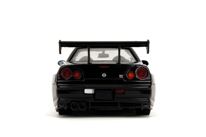 Jada Nissan Skyline GT-R R34 2002 Zwart / Rood Godzilla