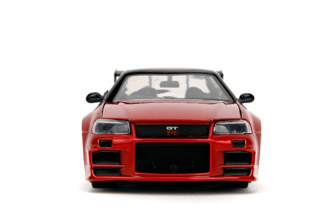 Jada Nissan Skyline GT-R R34 2002 Zwart / Rood Godzilla