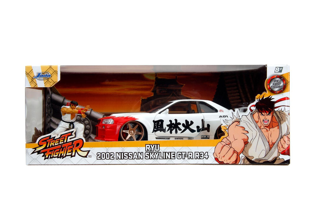 Jada Nissan Skyline GT-R R34 &amp; Ryu Blanc Streetfighter