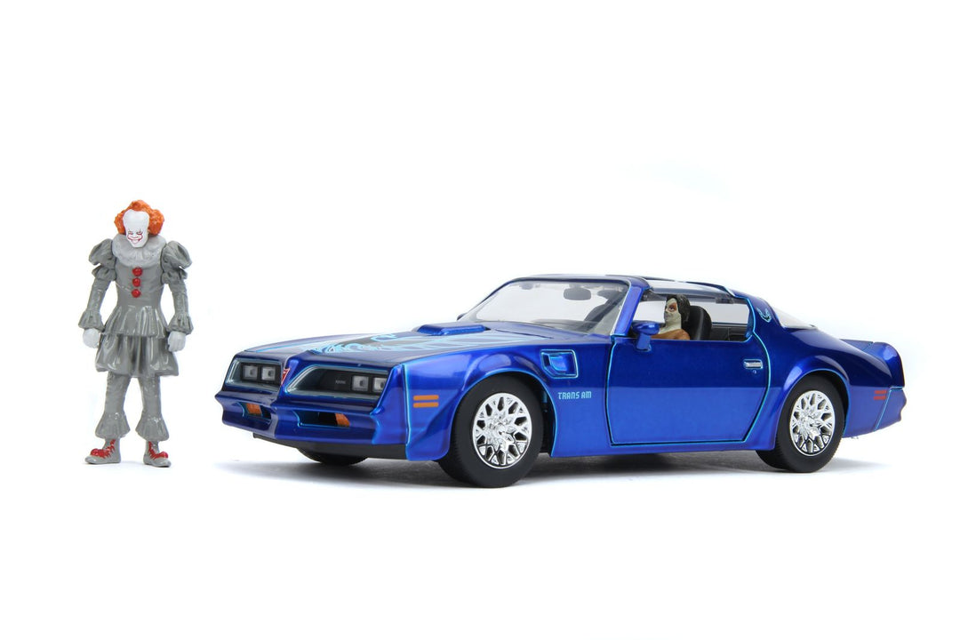 Jada Pontiac Firebird &amp; Pennywise &amp; Henry Bower Blauw IT Chapter II