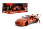 Toyota Supra with Chainsaw Man Figurine