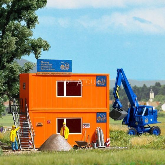 Two Construction Site Containers Set HO