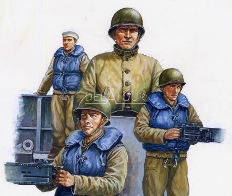 Figure WWII USN LCM Crew