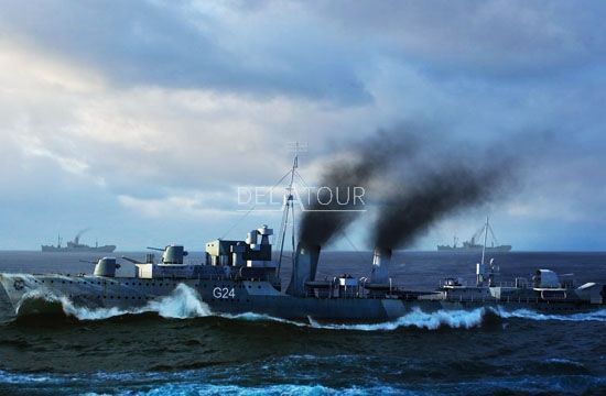 Huron Battleship Destroyer 1944