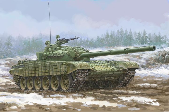 Soviet T-72 Ural with Kontakt-1 Reactive Armor