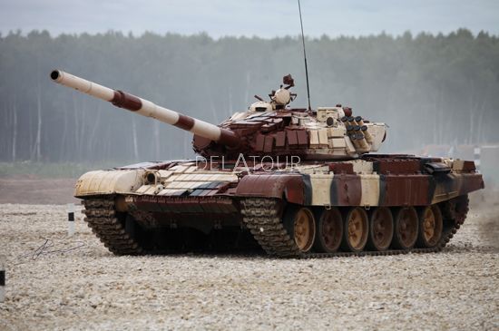 Russian T-72B1 MBT with Kontakt-1 Reactive Armor
