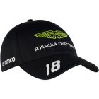 Casquette F1 Aston Martin Lance Stroll Noir